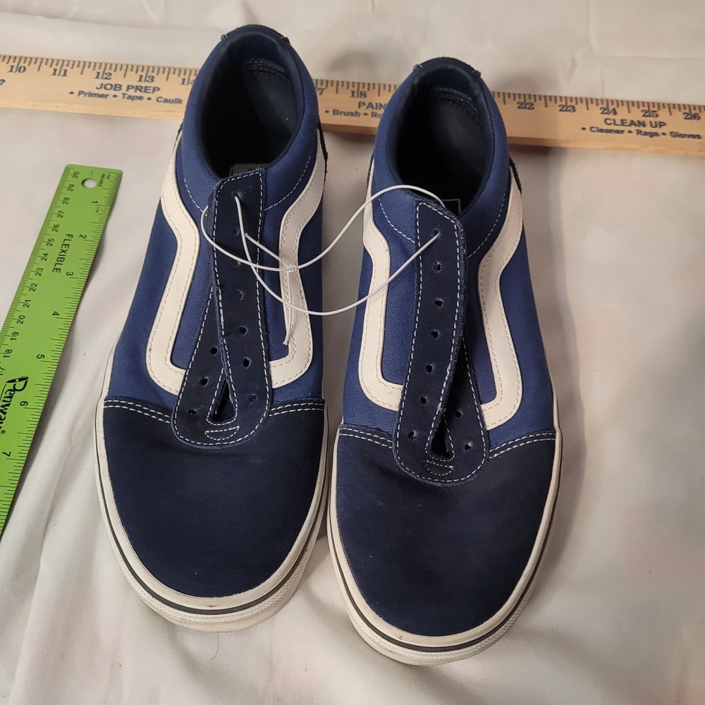 Vans‎ Old Skool Navy Blue Two Tone Suede Canvas Skate Shoes Mens 8.5 VN000D3HNVY